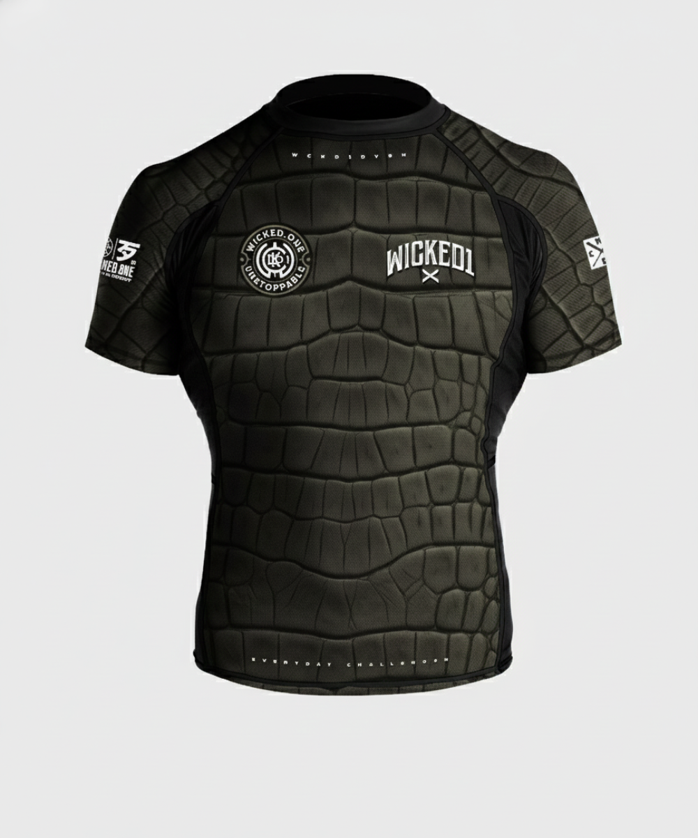 Wicked One Caïman Kurzarm-Rashguard - Khaki