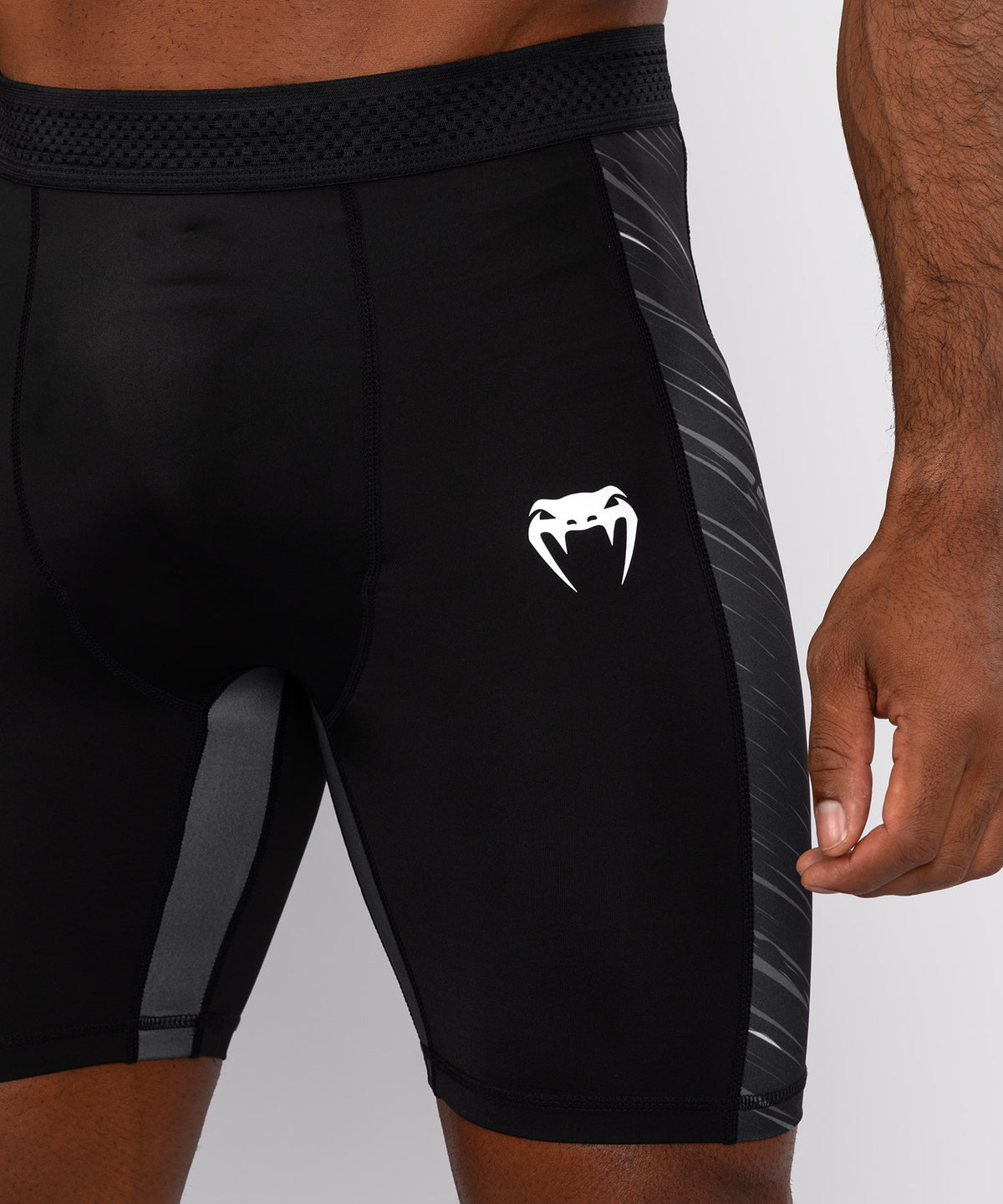 Venum Rapid Pantalones Cortos Vale Tudo - Negro/Gris Tormenta
