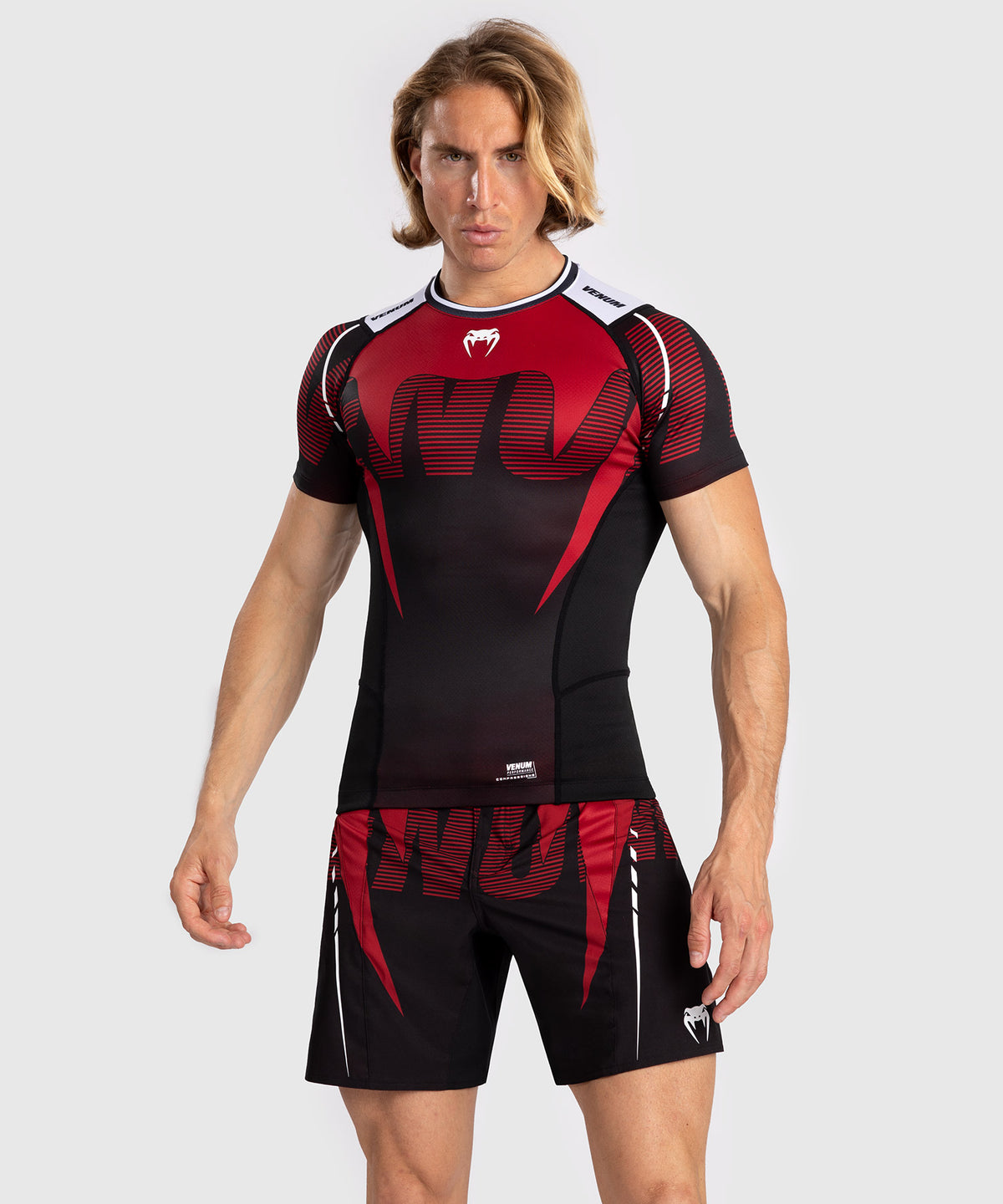 Venum Adrenaline Rashguard a Maniche Corte da Uomo - Red