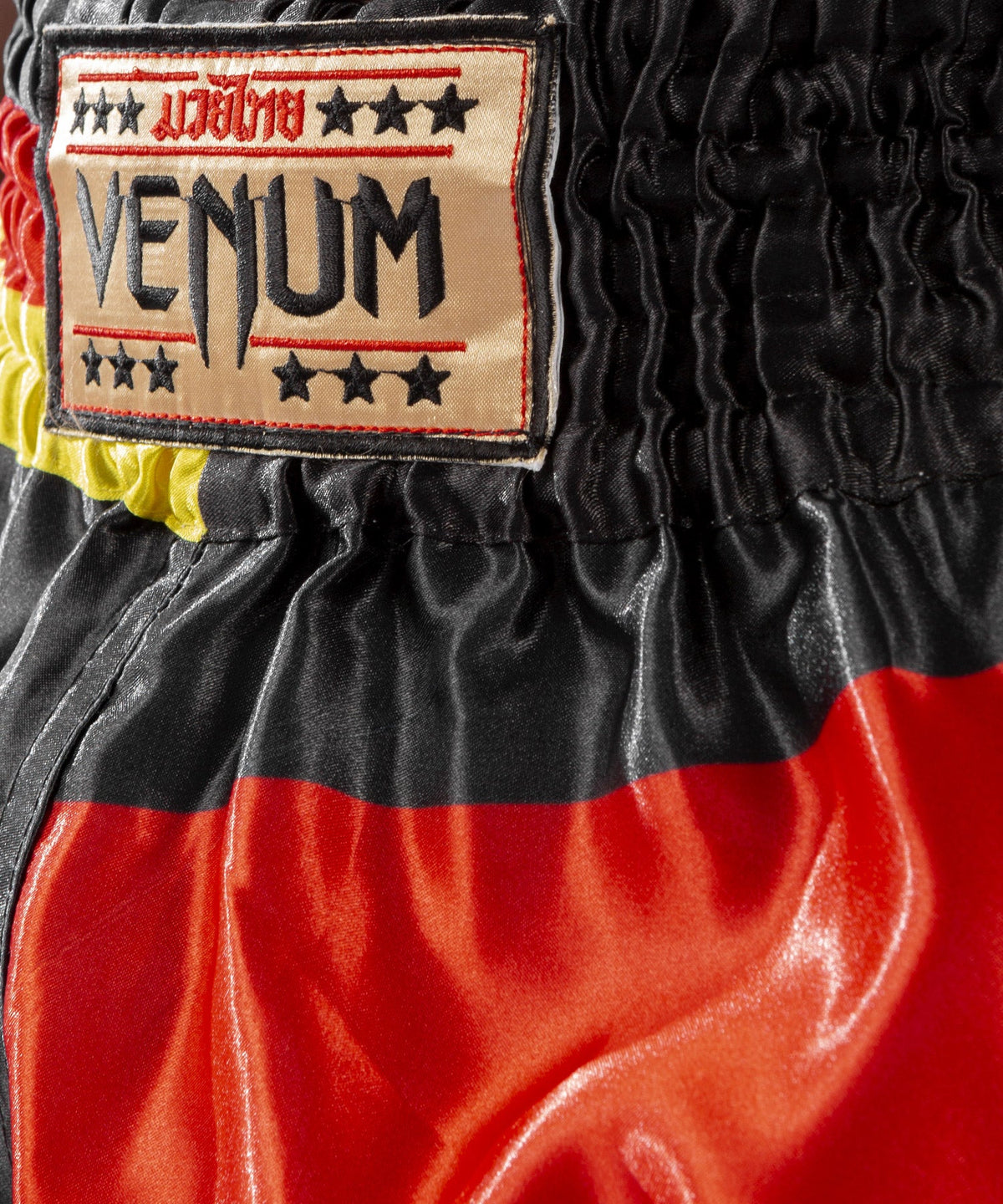 Venum Giant Muay Thai Short - Black/Yellow/Red