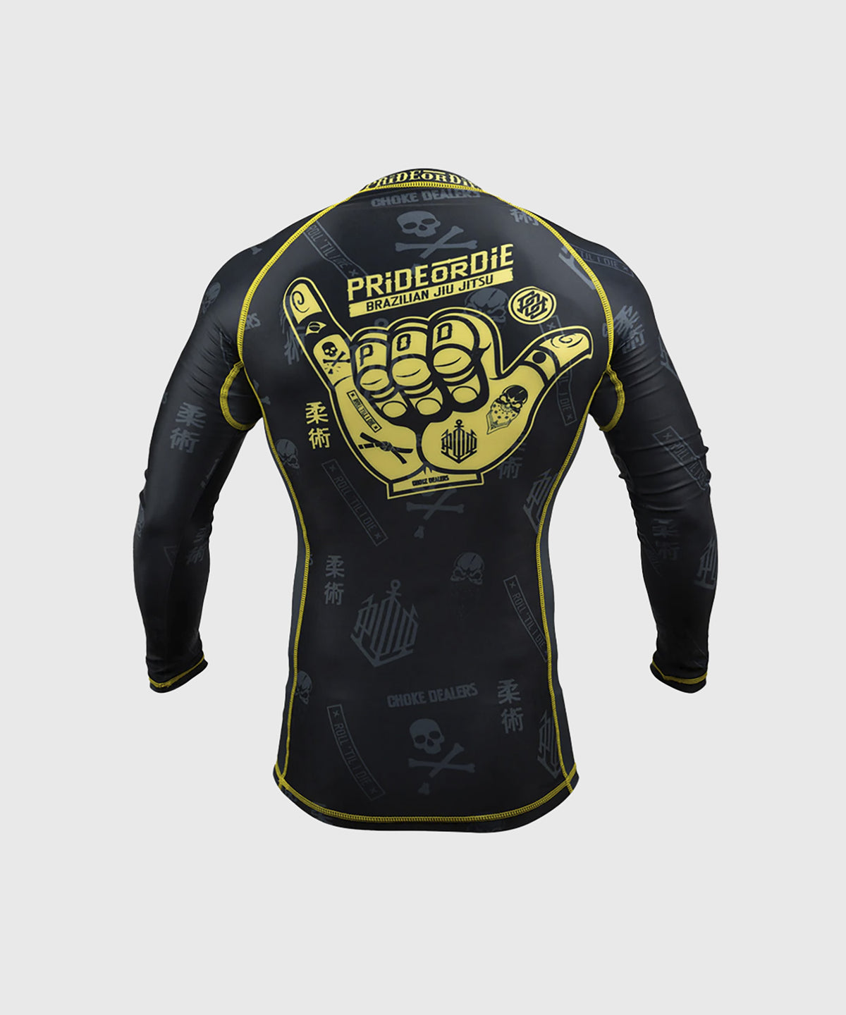 Pride or Die Hang Loose Rashguard de Manga Larga - Negro