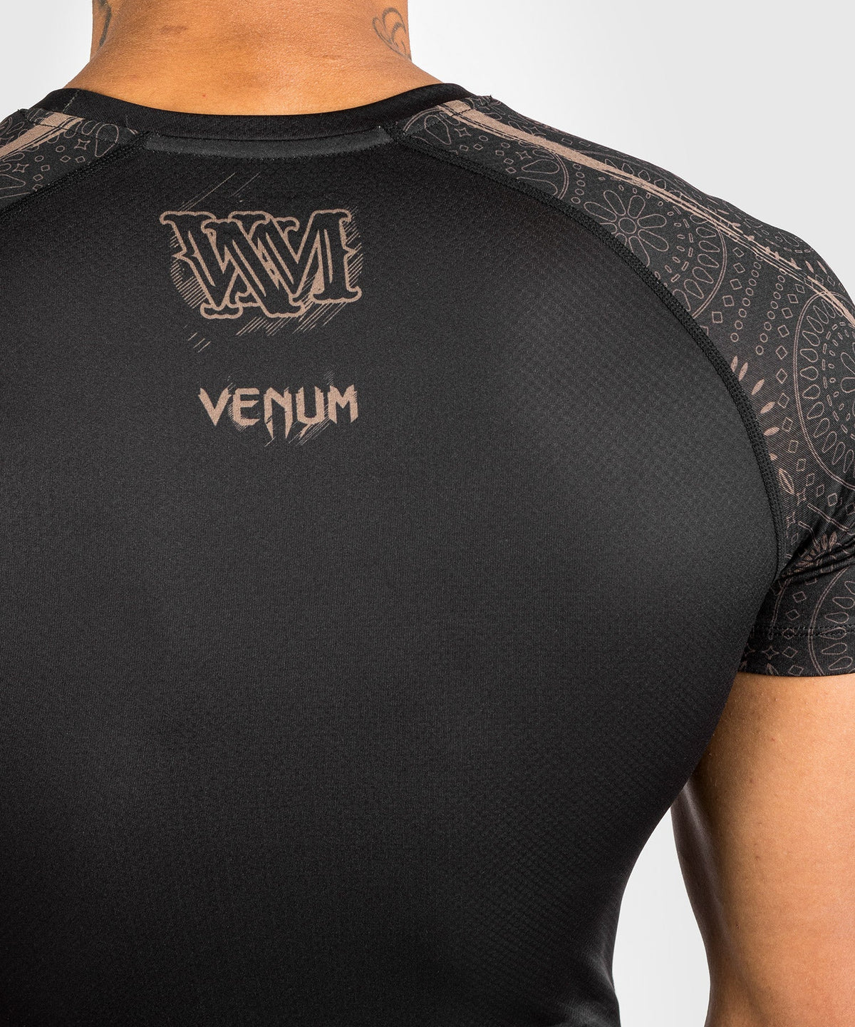 Rashguard Santa Muerte Dark Side Venum - kurzärmelig - Schwarz/Braun