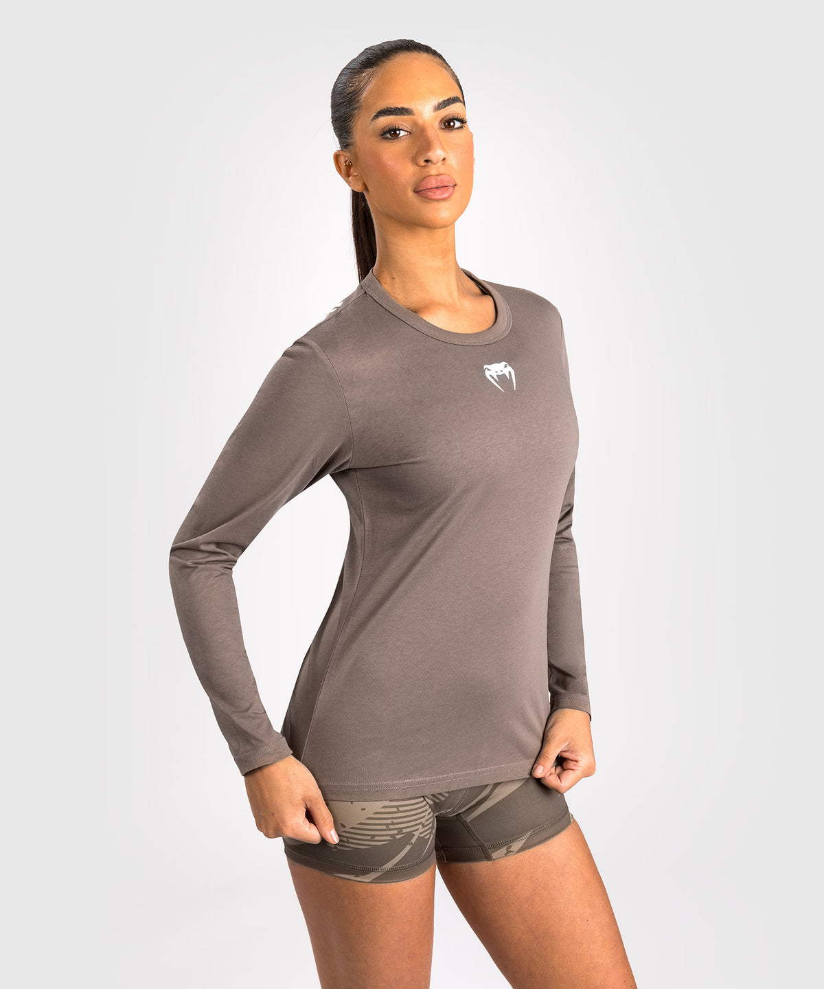 T-Shirt en Coton À Manches Longues pour Femmes UFC Adrenaline by Venum Fight Week - Bronze
