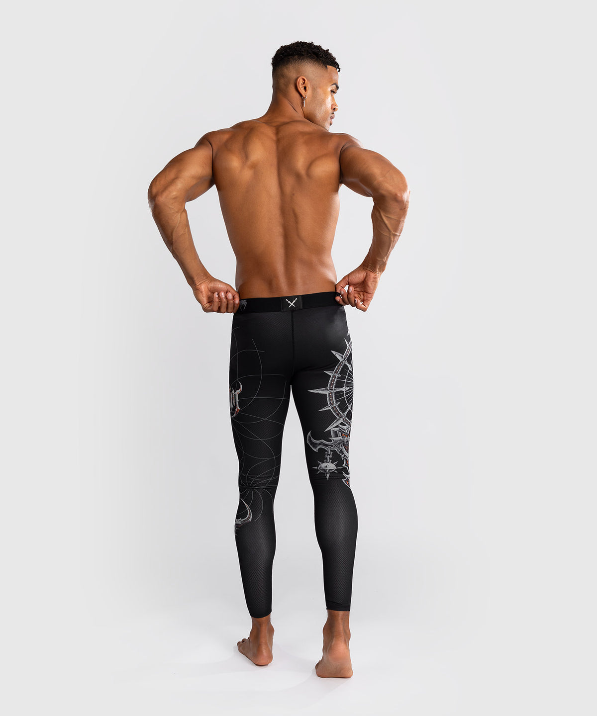 Pantalon de Compression pour Hommes Venum Gladiator 5.0 - Noir/Argent