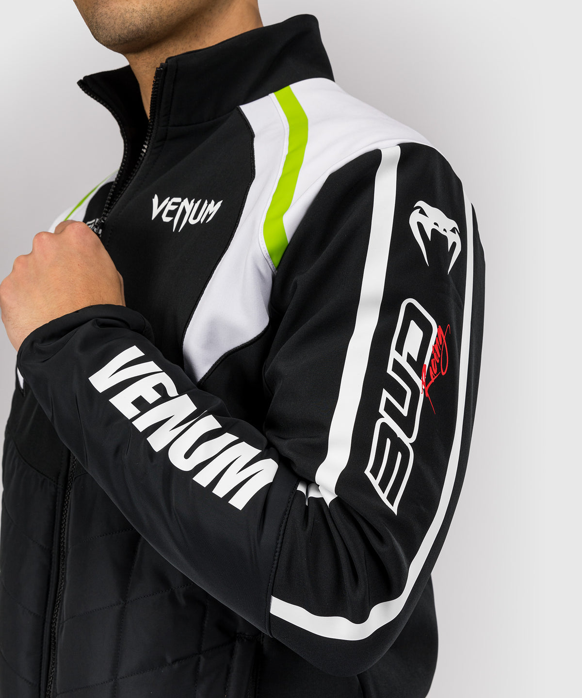 Venum x Bud Racing Herren Jacke - Schwarz/Weiß/Limettengrün