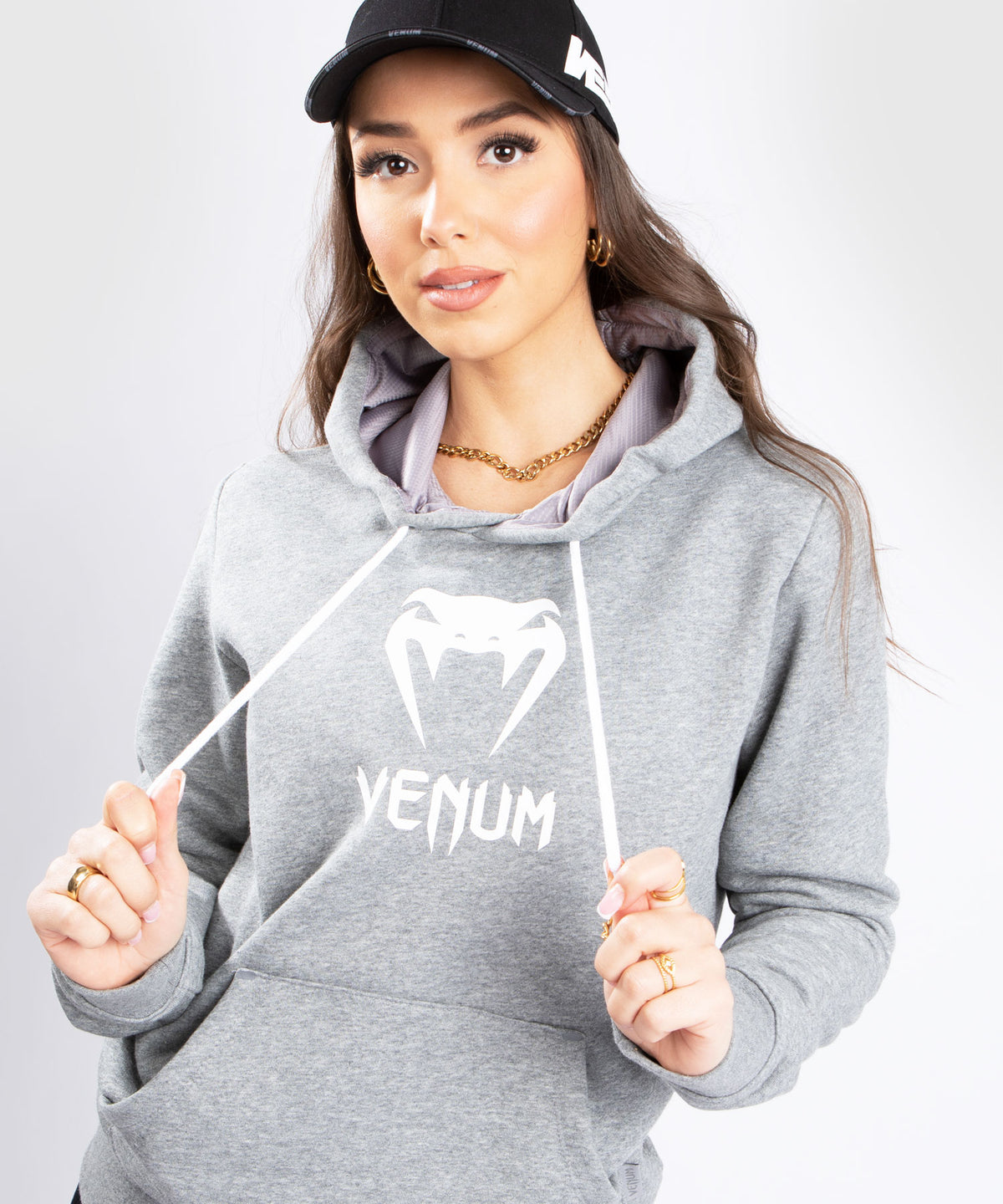 Sweatshirt à Capuche Venum Classic - Pour Femme - Gris Chiné Clair