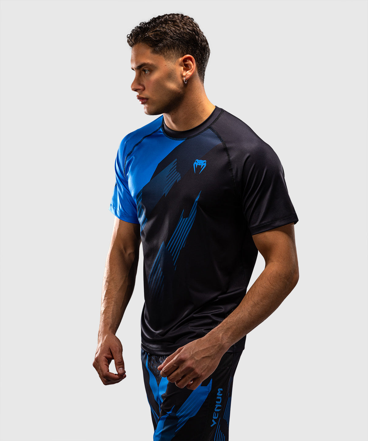 Venum No-Gi 6.0 Dry Tech T-Shirt - Black/Blue