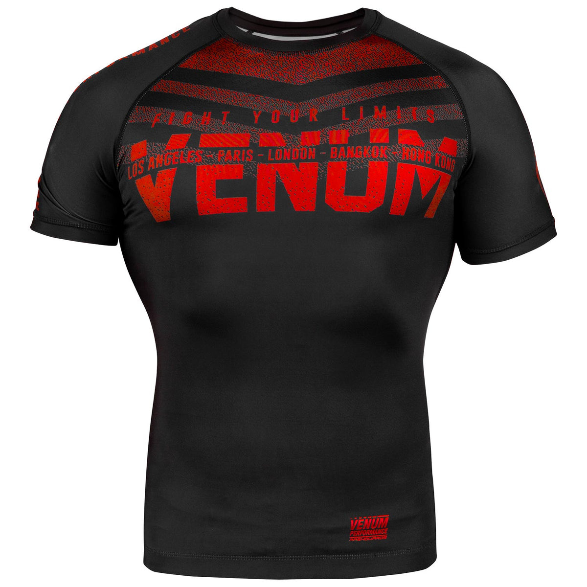 Rashguard Signature Mangas Cortas - Negro/Rojo