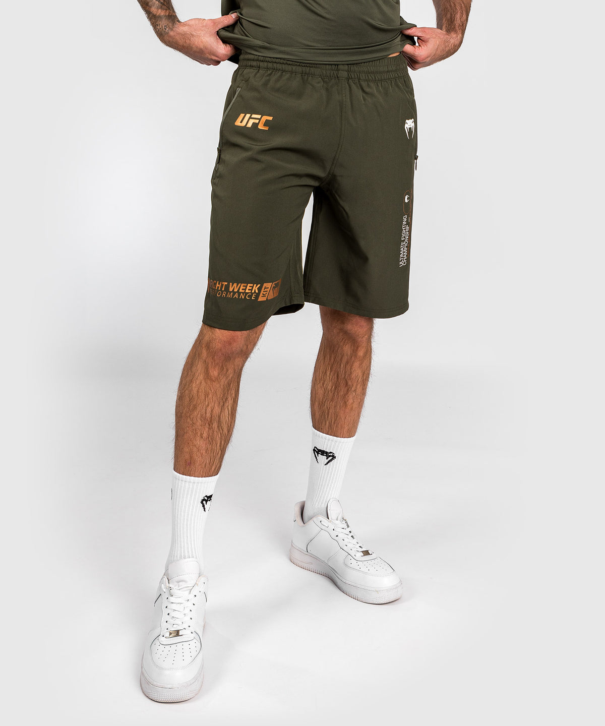 Short de performance pour Hommes UFC Adrenaline by Venum Fight Week - Kaki/Bronze