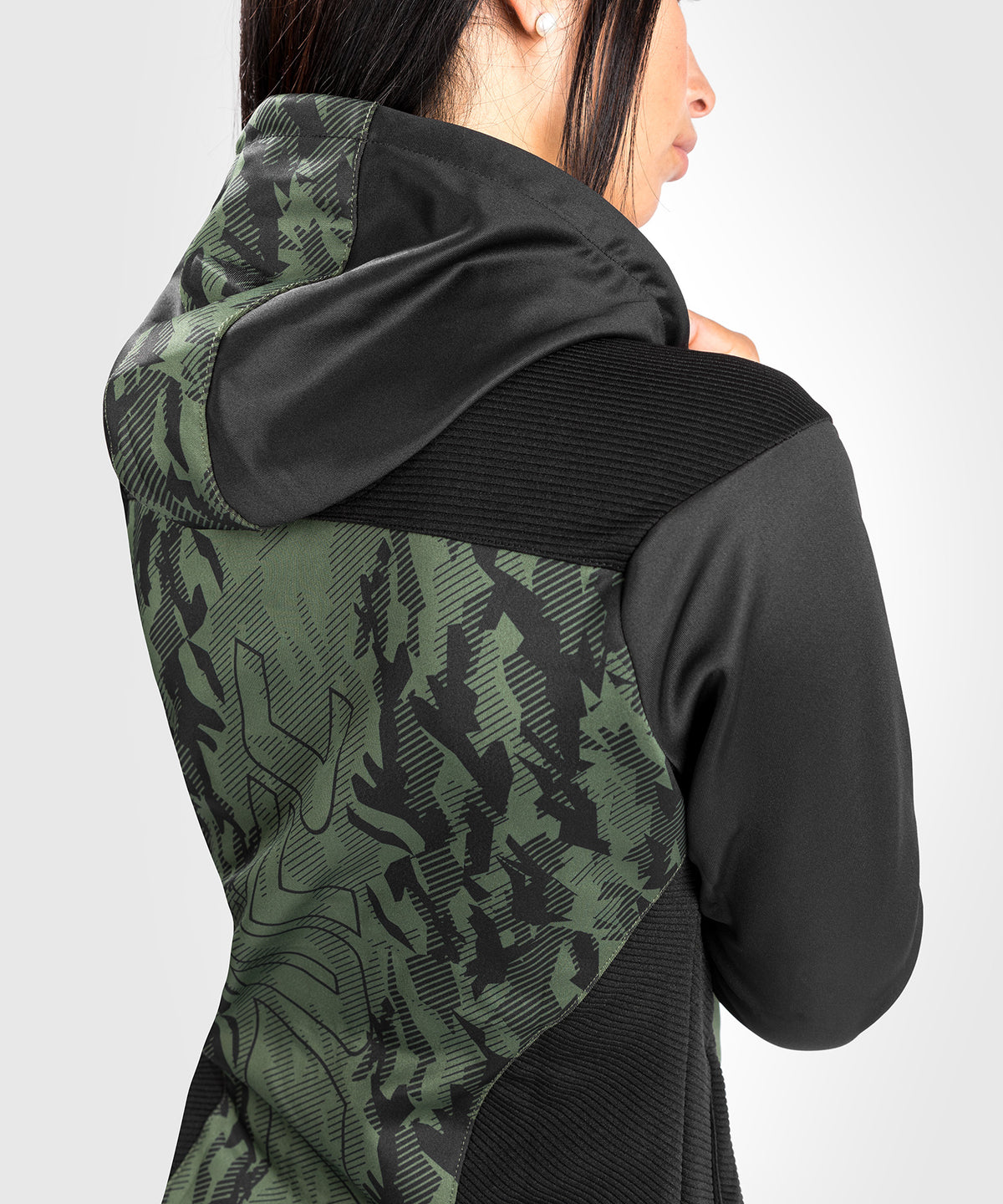 Felpa Con Cappuccio Con Zip Donna UFC Venum Authentic Fight Week - Verde