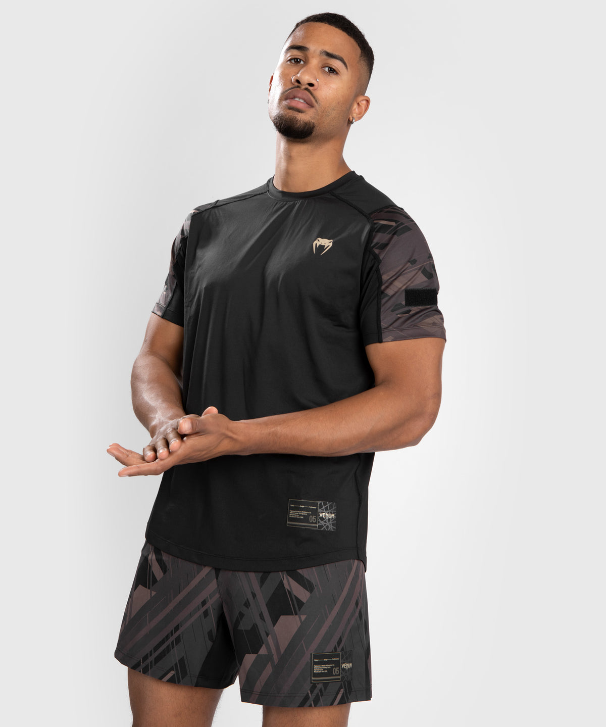 Venum Tecmo 2.0 Dry Tech T-Shirt - Black/Brown