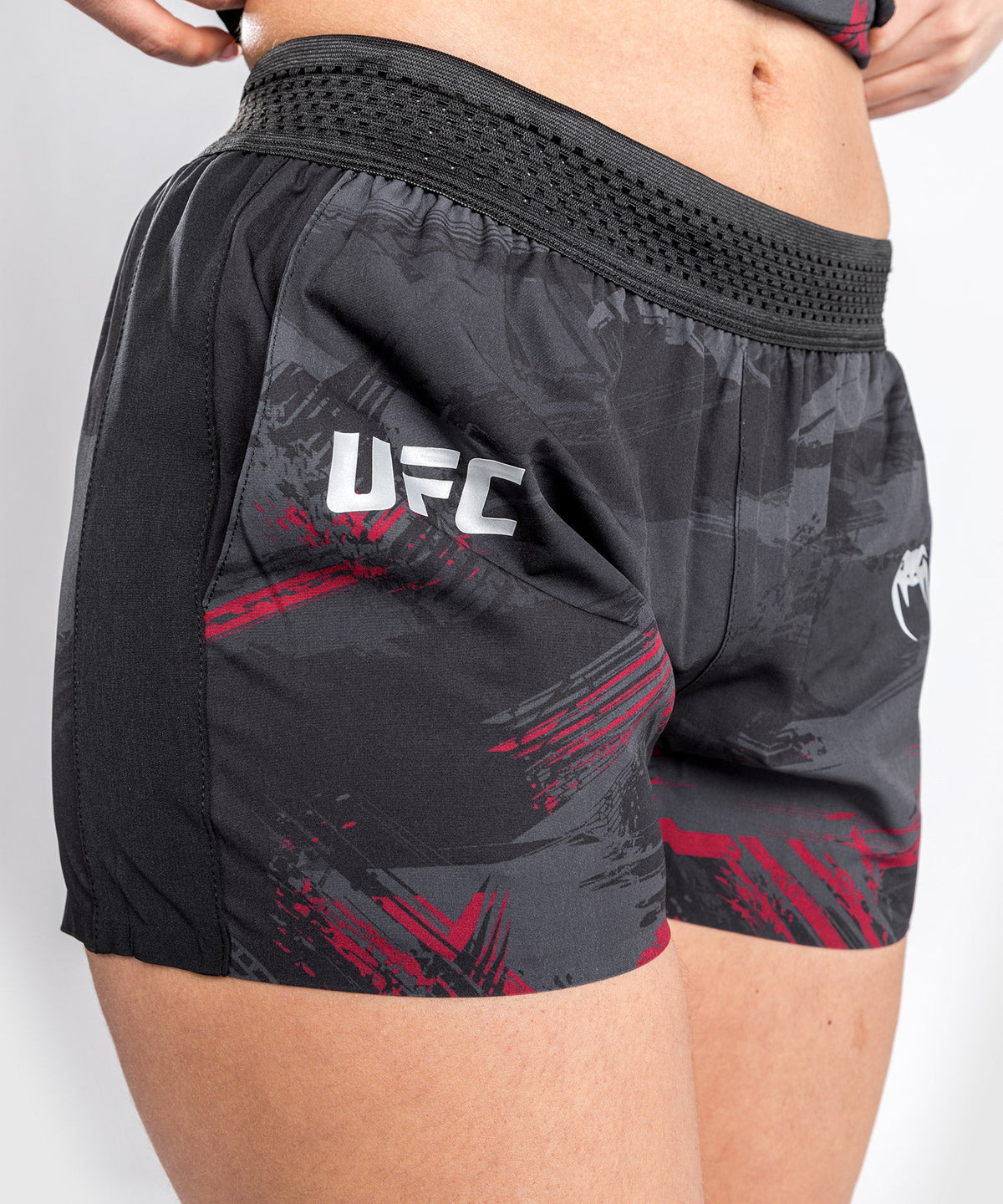 Short d'Entrainement UFC Venum Authentic Fight Week 2.0 - Pour Femmes - Noir/Rouge