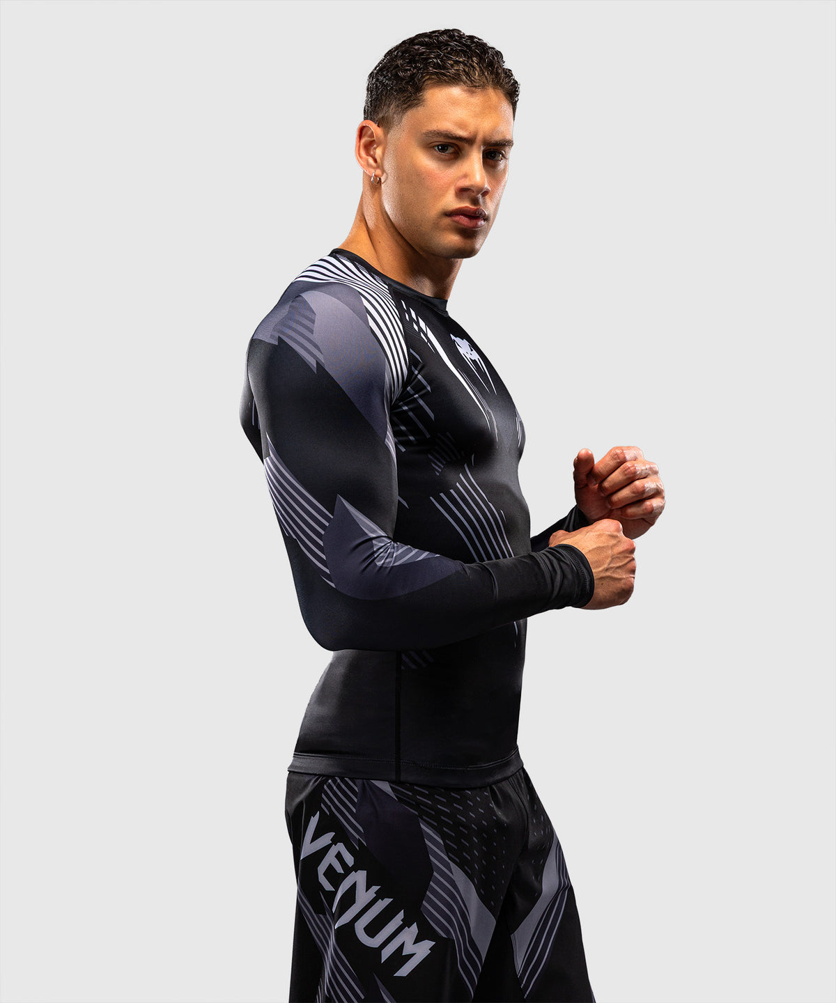 Venum No-Gi 6.0 Long Sleeve Rashguard - Black/White