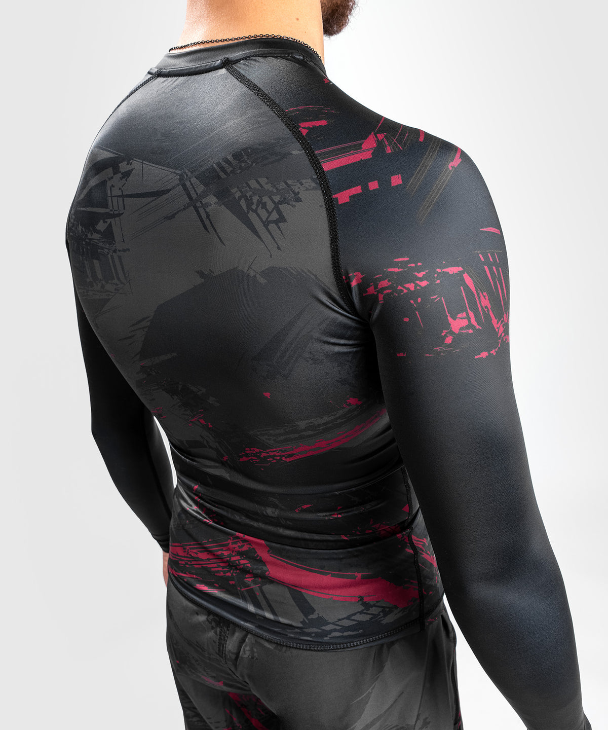 T-shirt a compressione UFC Venum Authentic Fight Week 2.0 - Maniche lunghe - nero/rosso