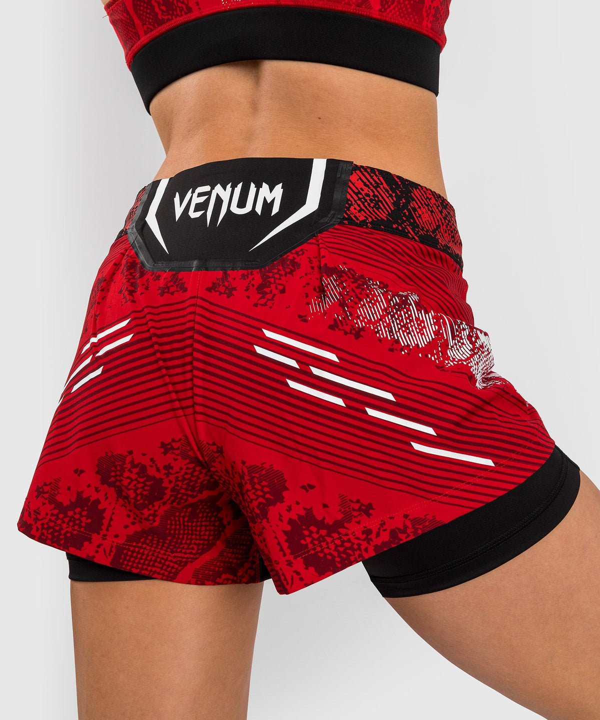 Short de Combat pour Femmes UFC Adrenaline by Venum Authentic Fight Night - Rouge