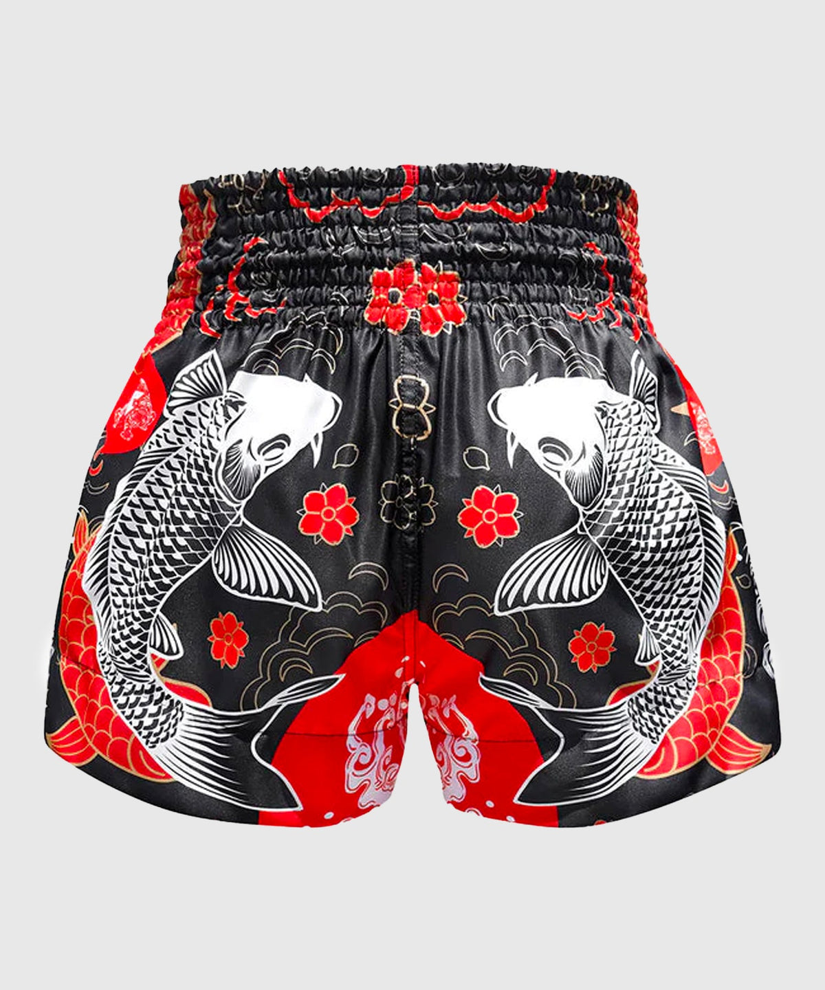 Tuff Japanese Koi Fish Muay Thai Shorts - Black