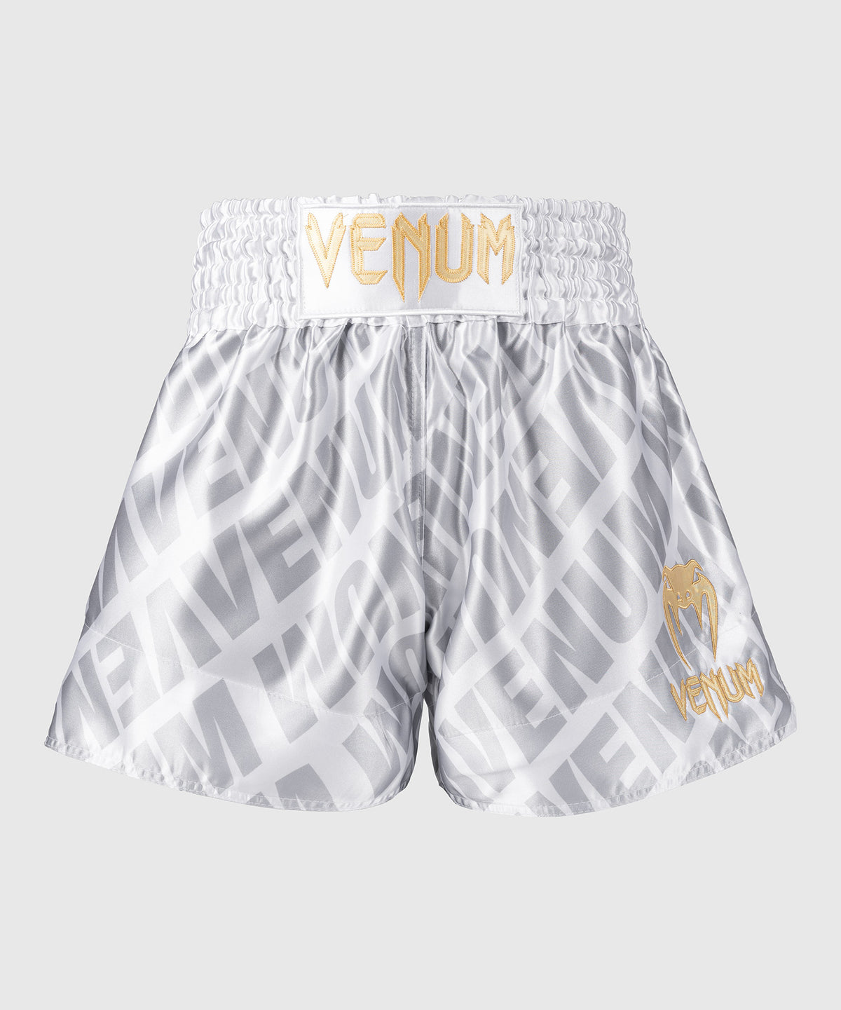 Venum Contender XT Muay Thai Shorts – Weiß/Silber