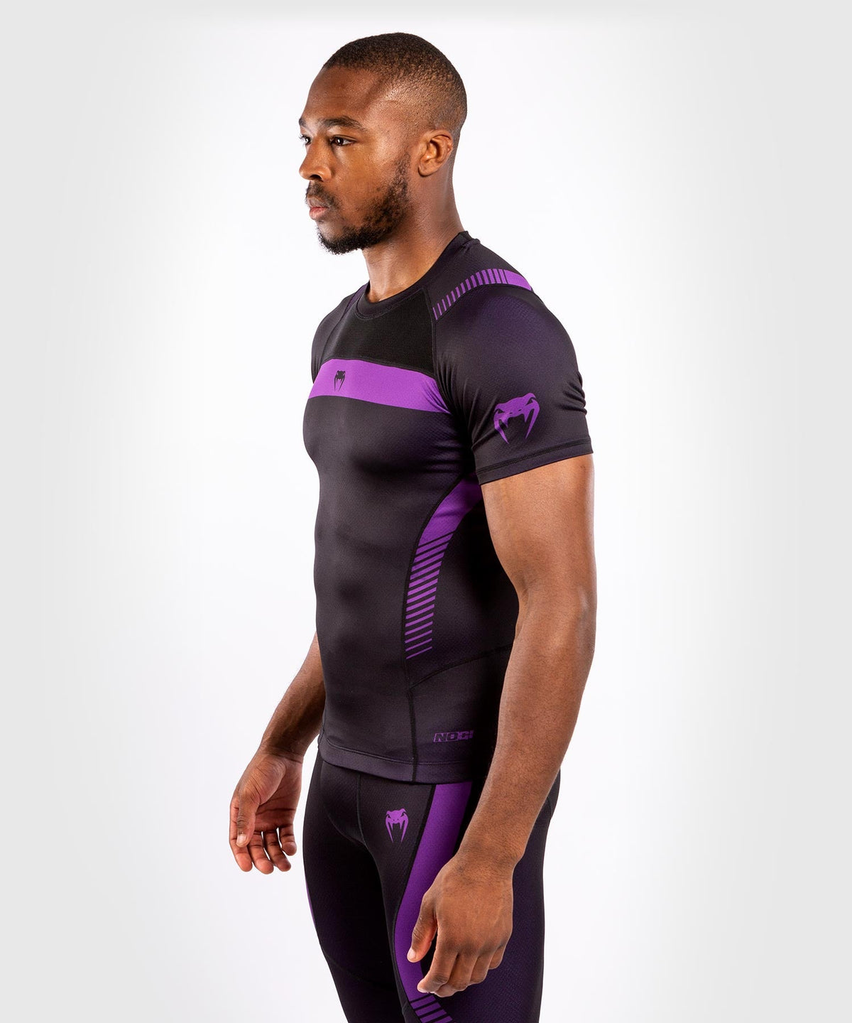 Venum NoGi 3.0 Compression T-Shirt - Short Sleeve - Black/Purple