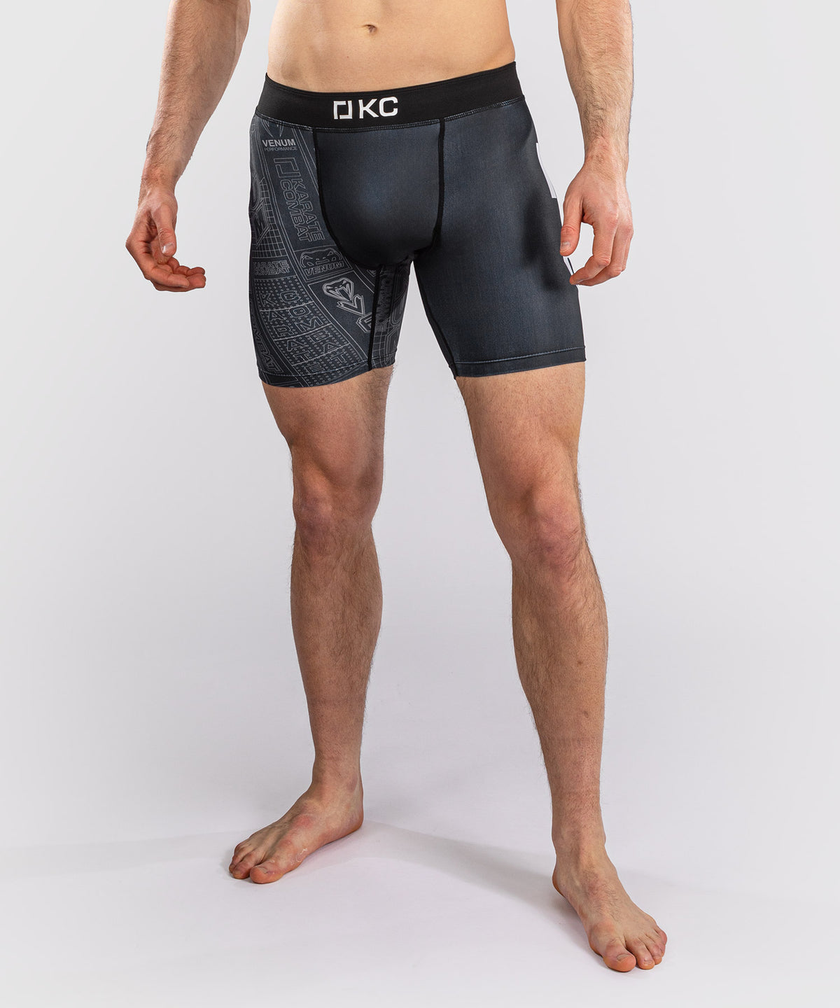 Karate Combat by Venum Vale Tudo Shorts - Black/Grey