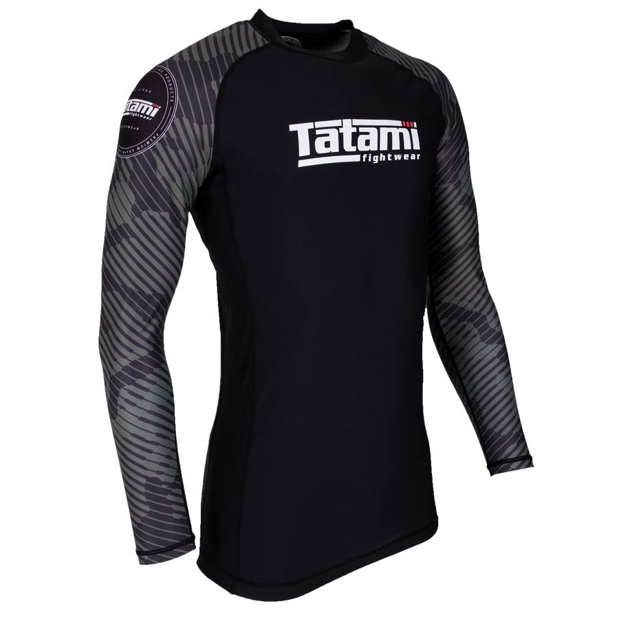 Tatami Fightwear Renegade Rashguard de Manga Larga - Green Camo/Negro