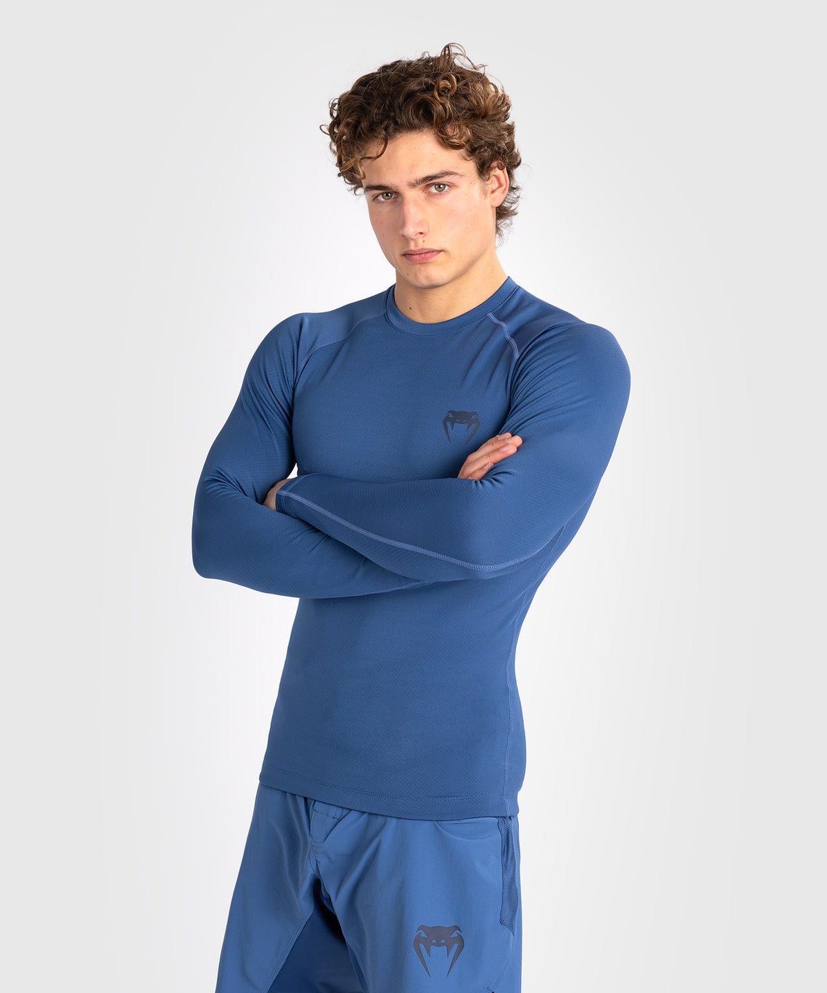 Venum Contender Herren Langärmeliger Rashguard - Blau