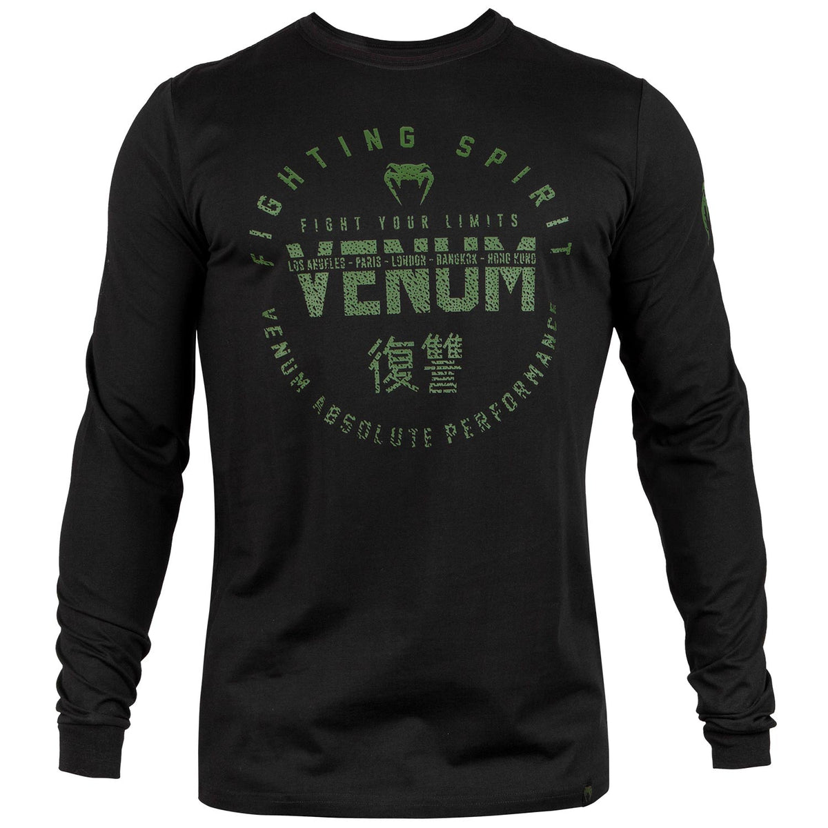 Venum Langarm-T-Shirt - Schwarz/Khaki