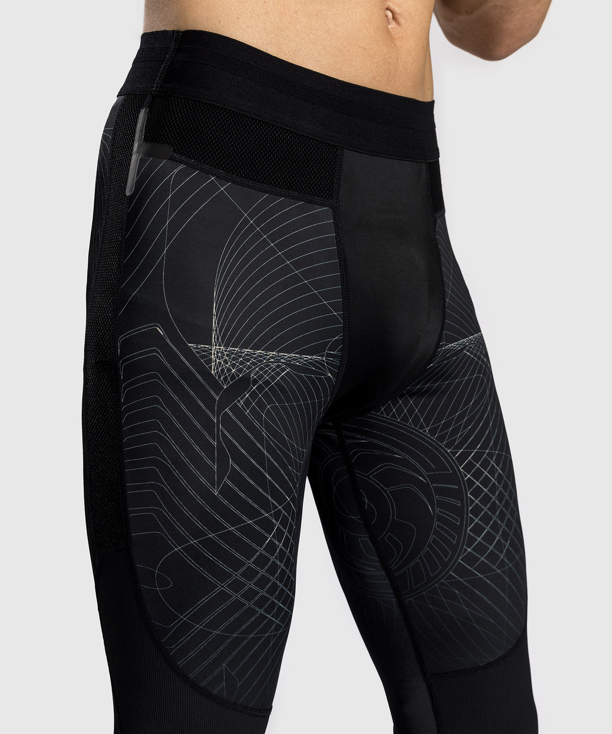 Venum G-Fit Air Spats para Hombre - Negro Profundo/Arena del desierto