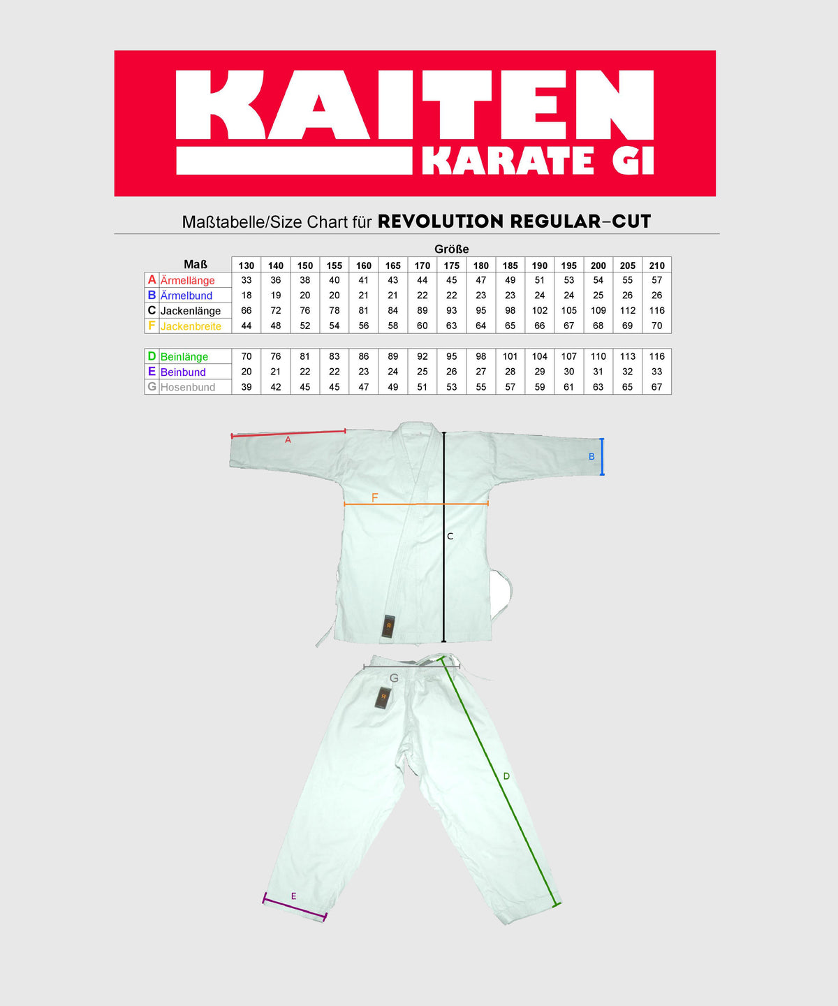 Kimono de Karaté Kaiten Revolution Europa Regular