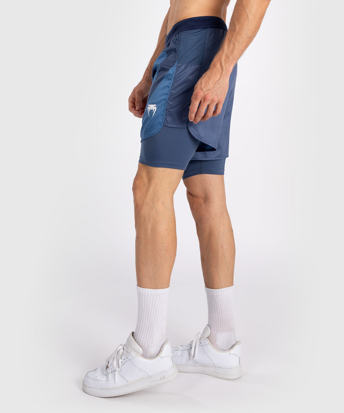 Venum Attack Pantalones Cortos de Lucha para Hombre - Azul Marino