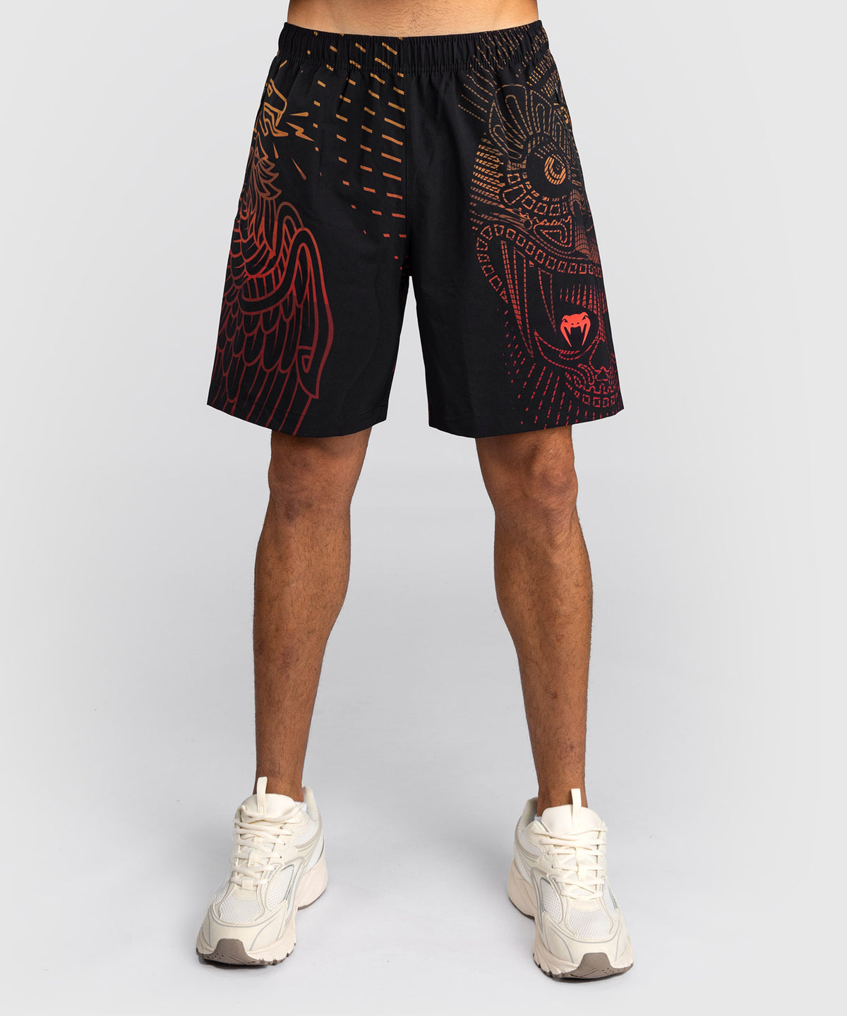 Venum Quetzal Fury Training Shorts - Black/Fury Red/ Tangerine