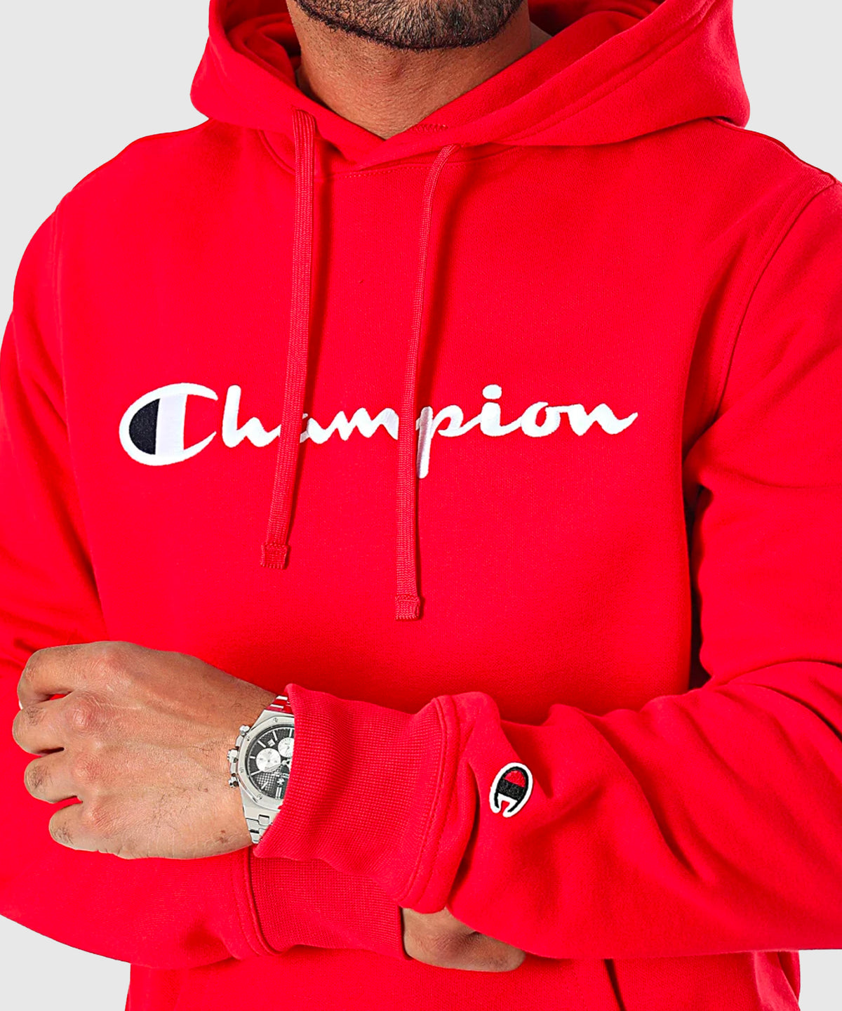 Champion Sudadera con Capucha – Rojo