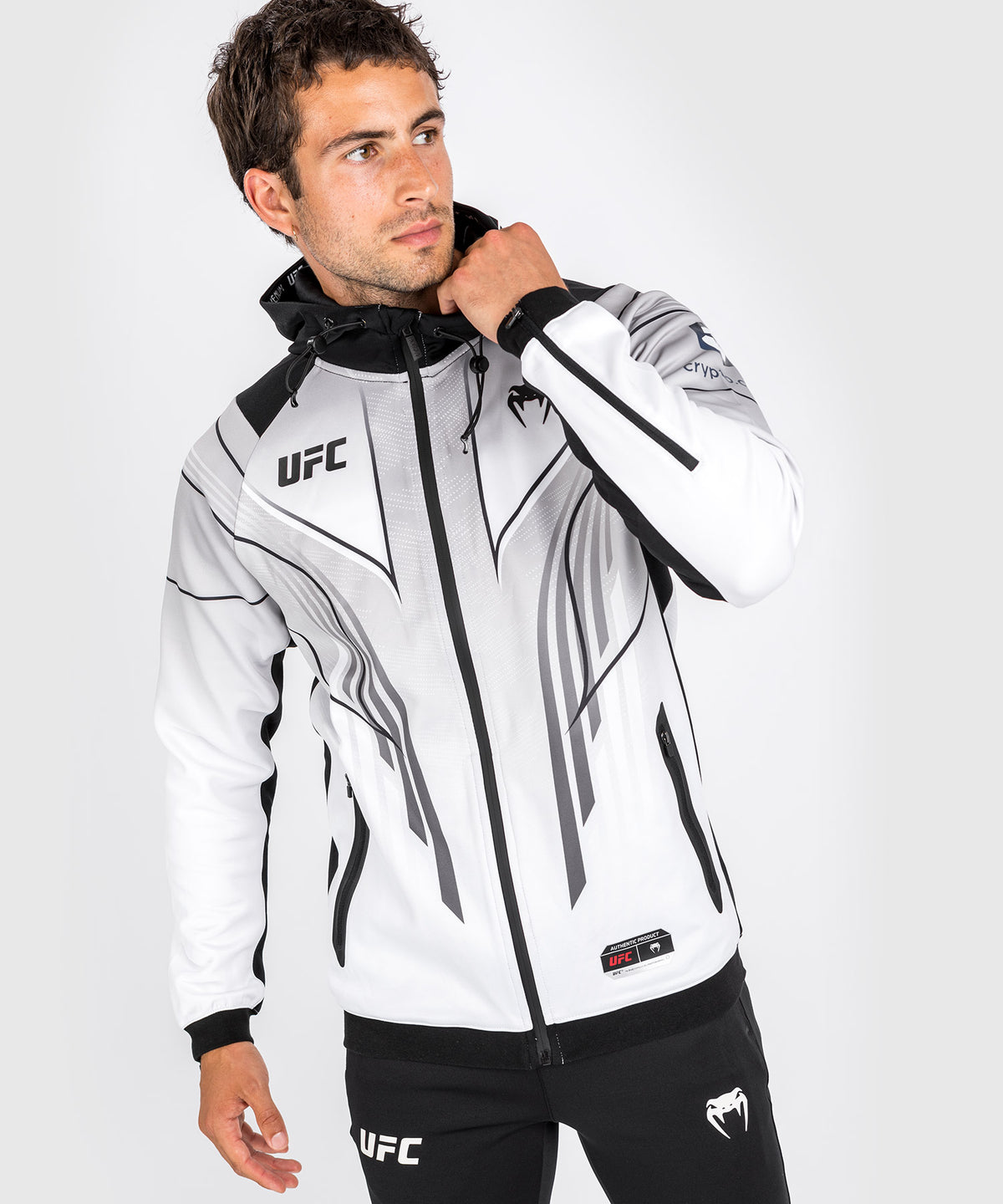 UFC Venum Authentic Fight Night 2.0 Männer Walkout Hoodie - weiß