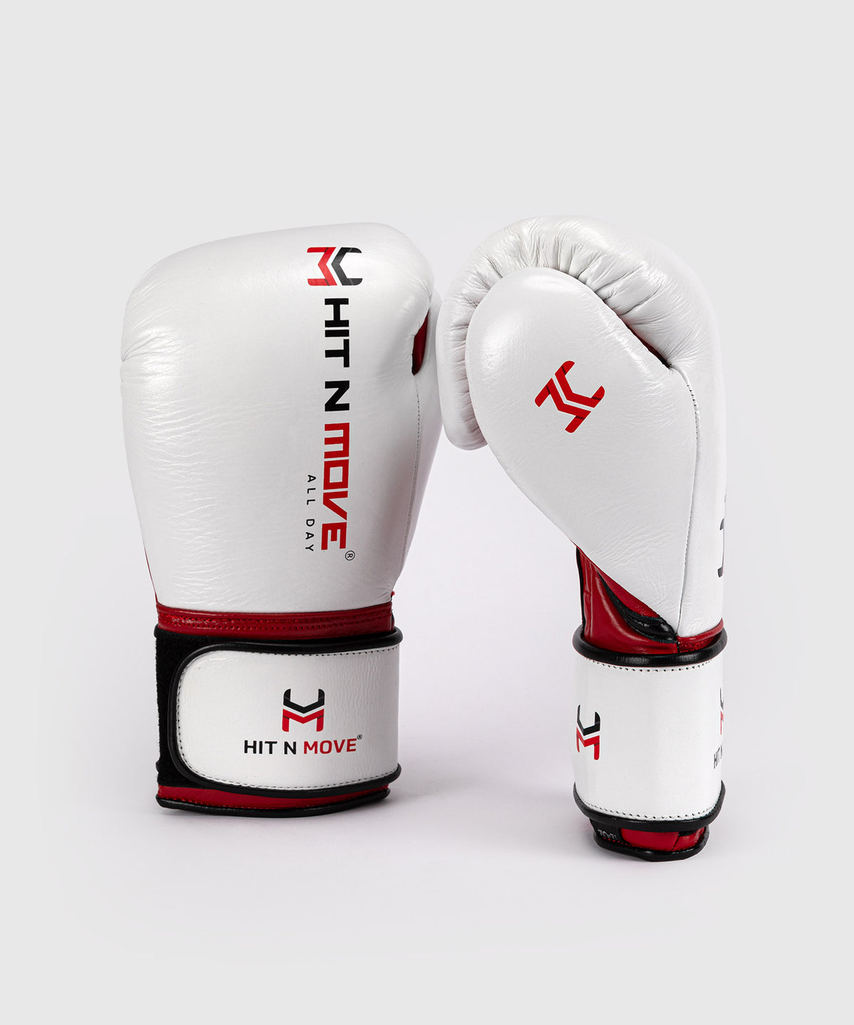 Gants de Boxe Hit N Move All Day® Pro Grip Plus - Blanc/Rouge/Noir