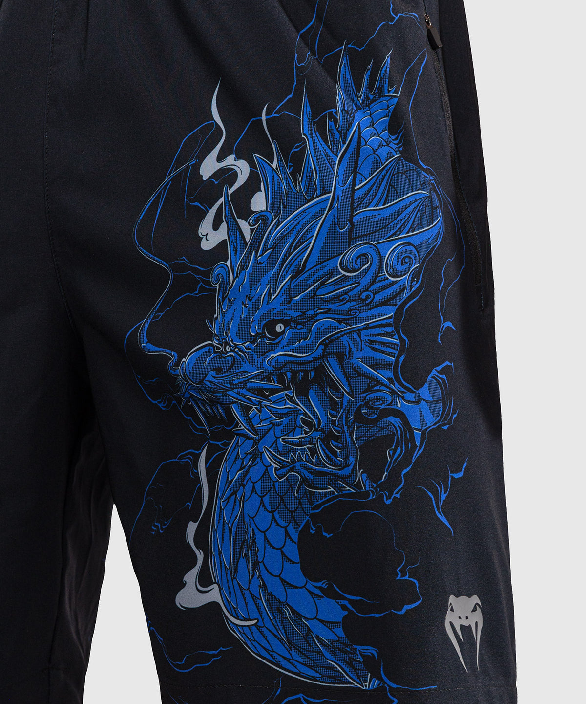Short d’Entraînement Venum Thunder Dragon – Noir/Bleu Royal