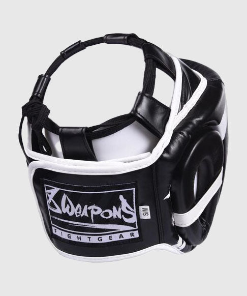 8 Weapons Unlimited Casco de Boxeo - Negro/Blanco