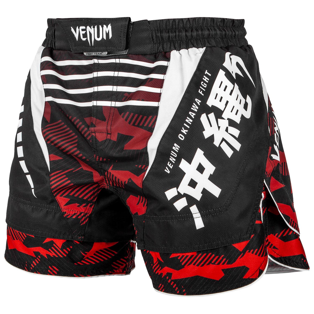 Fightshort court Venum Okinawa 2.0 - Noir/Blanc-Rouge