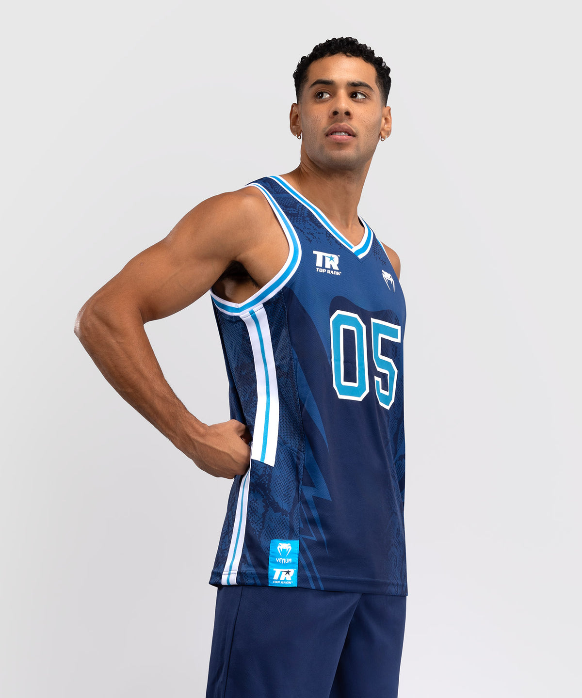 Venum x Top Rank Original Men's Basketball Jersey - Navy Blue