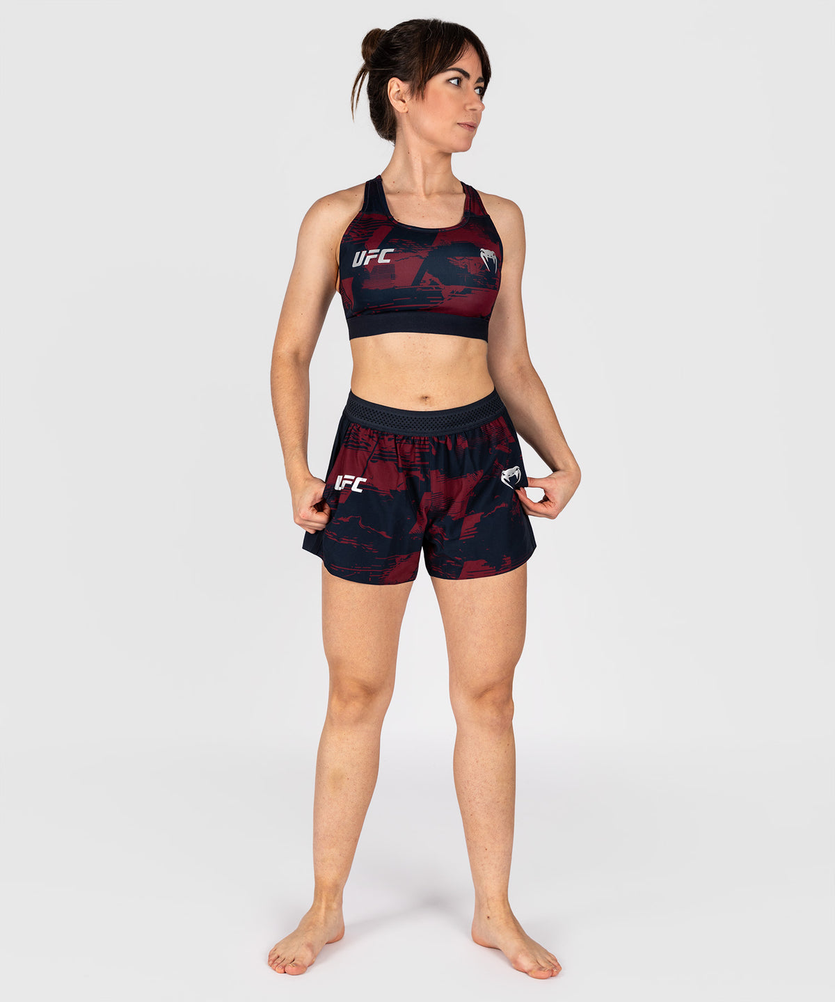 Brassière de sport Femme UFC Zenith by Venum Authentic Fight Week - Bleu marine/Bordeaux/Argent