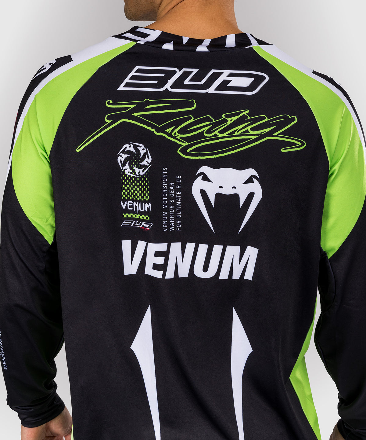 Venum x Bud Racing Camiseta Dry-Tech para Hombre - Negra/Blanca/Verde lima