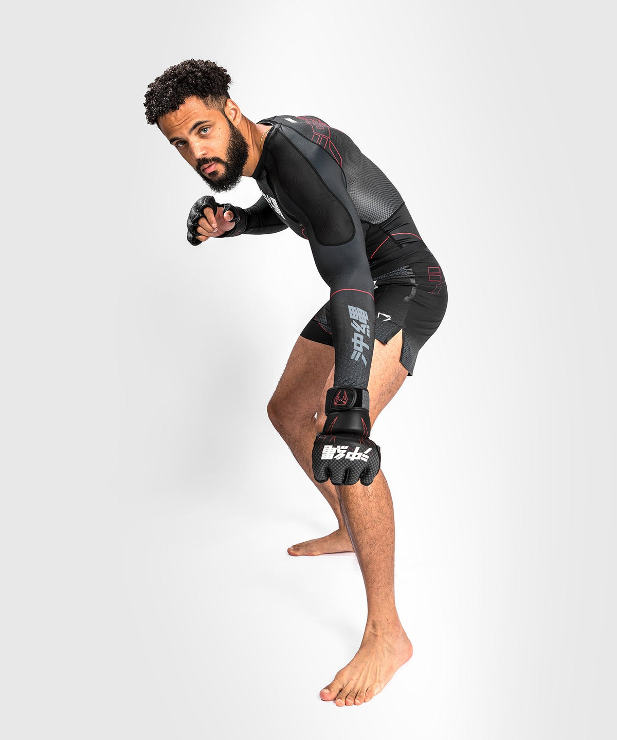 Rashguard Venum Okinawa 3.0- Manches longues - Noir/Rouge