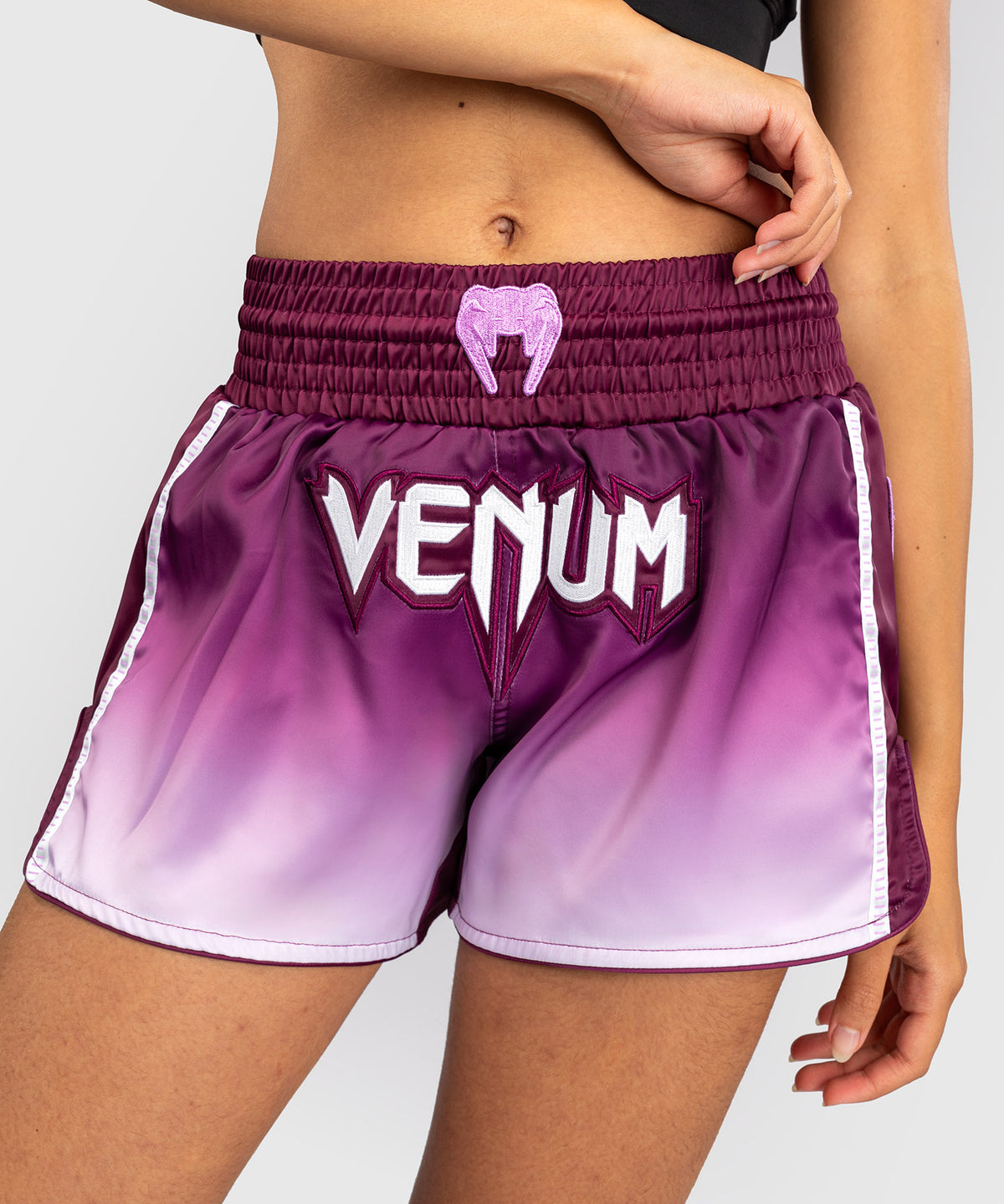 Short de Muay Thai Venum Iris - Prune/Blanc