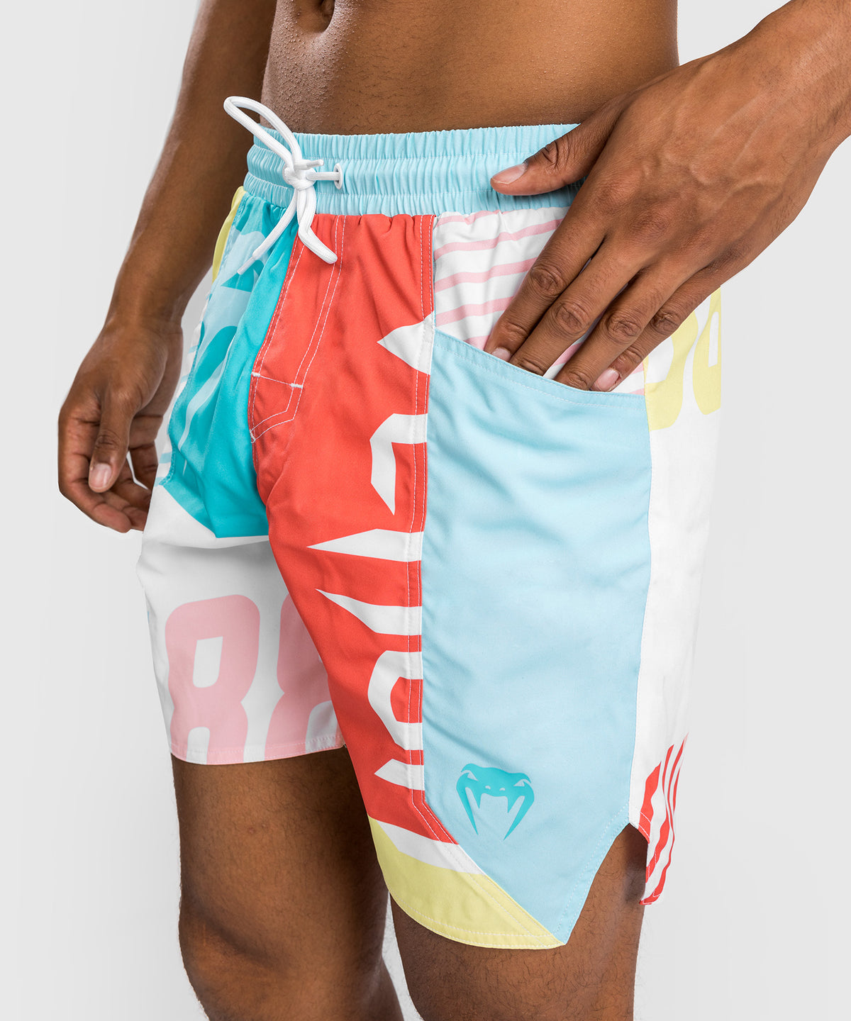 Venum Summer 88 Pantaloncini Da Surf - Blu Clearwater/Rosso fiamma