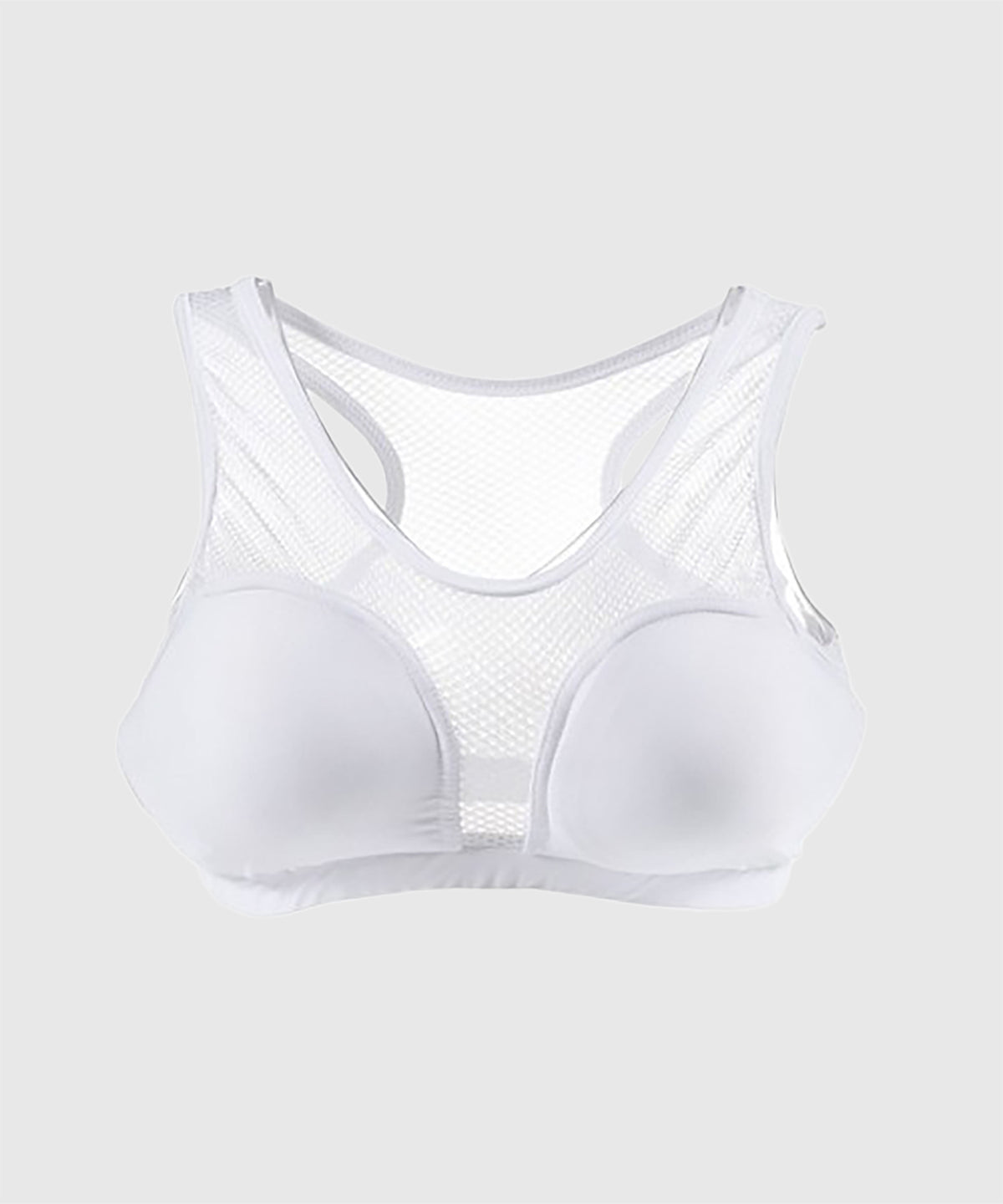 Metal Boxe Protector de Pecho Mujer - Blanco
