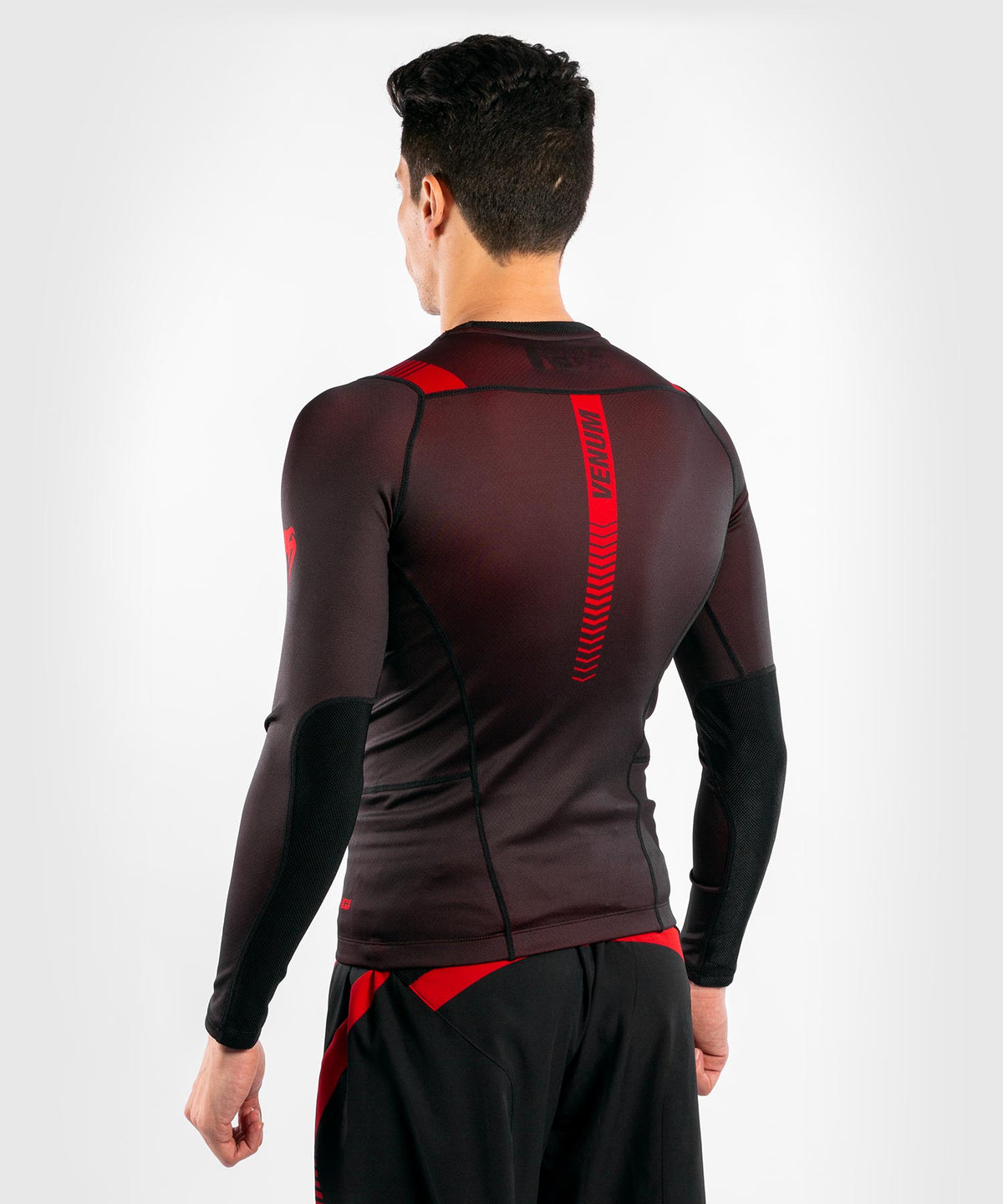 Venum No Gi 3.0 Kompressions-T-Shirt – Langarm - Schwarz/Rot