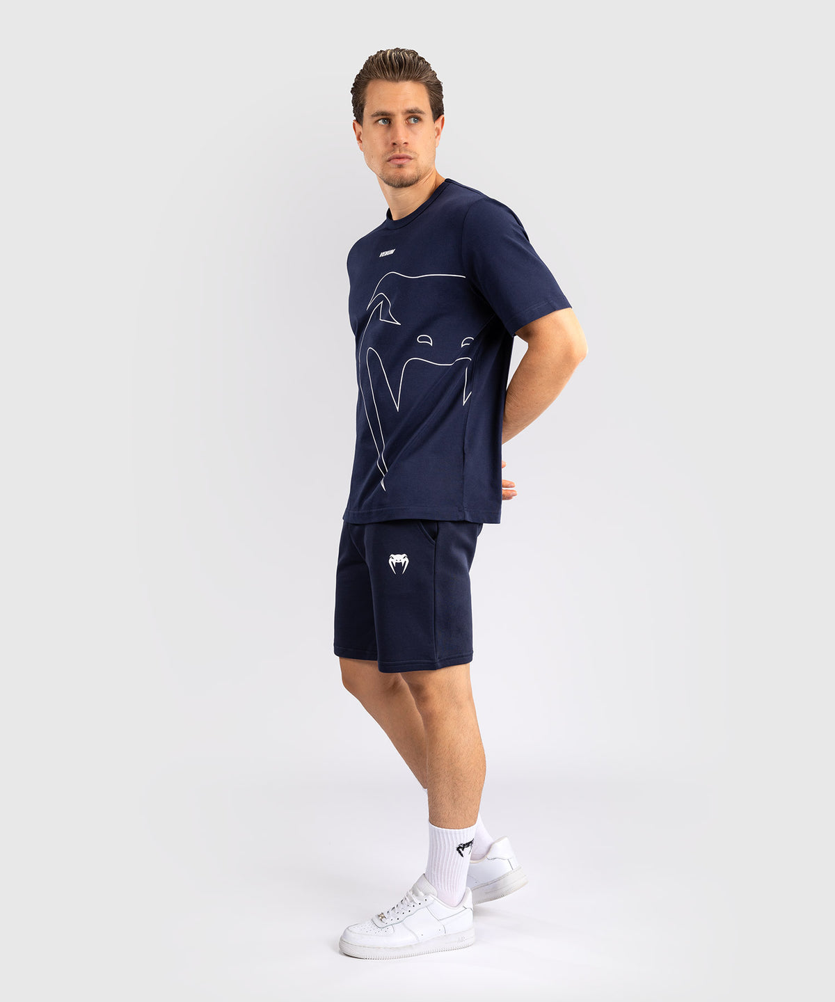 T-Shirt Venum Giant Connect pour Hommes - Bleu Marine