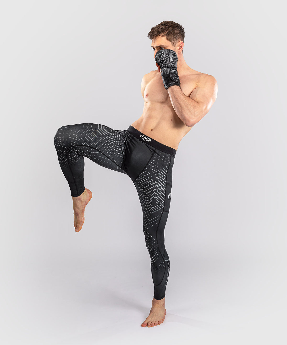 Venum Midnight Fury Spats – Negro/Gris/Plata