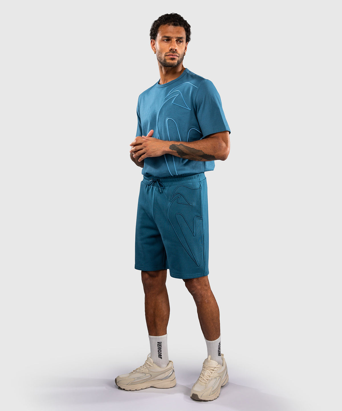 Short en Coton Venum Giant 3D - Bleu Océan