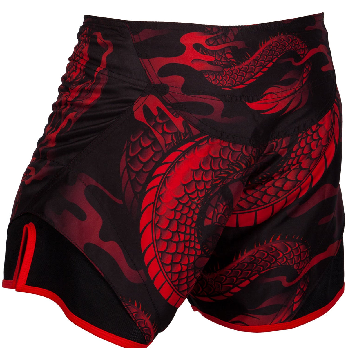 Fightshort court Venum Dragon's Flight - Noir/Rouge