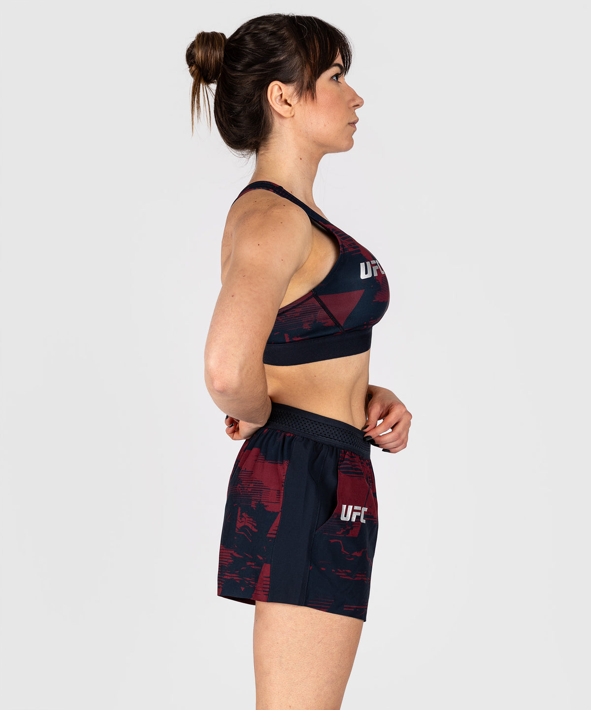 Brassière de sport Femme UFC Zenith by Venum Authentic Fight Week - Bleu marine/Bordeaux/Argent