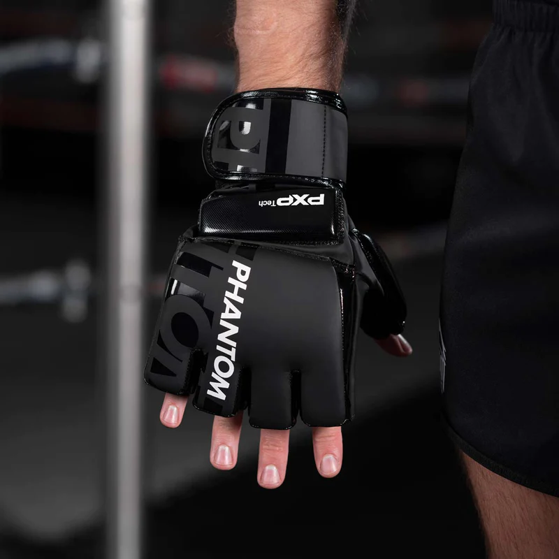 Phantom Athletics Apex Hybrid Guantes de MMA - Negro